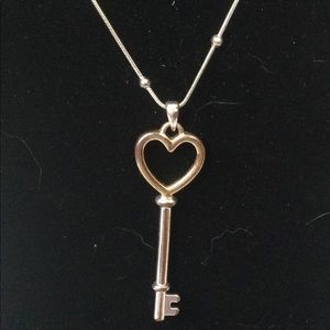 **SOLD**. Fashion Necklace with Heart Key - 30” long! (C519)